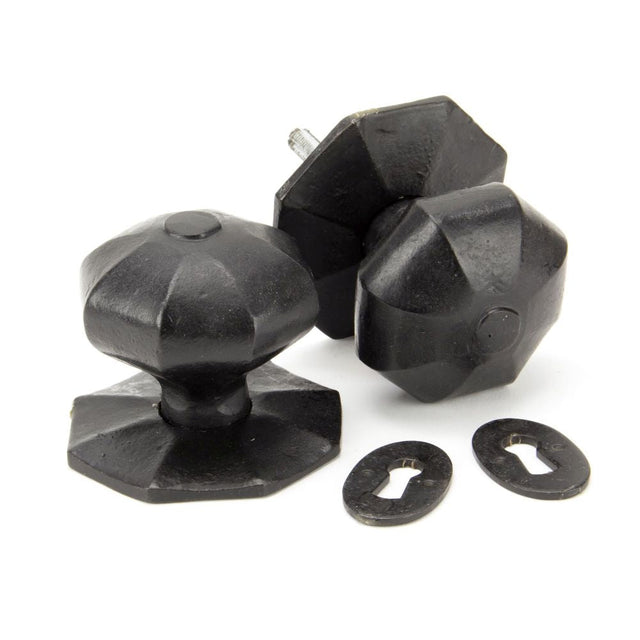 This is an image of From The Anvil - External Beeswax Large Octagonal Mortice/Rim Knob Set available to order from T.H Wiggans Architectural Ironmongery in Kendal, quick delivery and discounted prices.