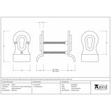 This is an image showing From The Anvil - External Beeswax 50mm Euro Door Pull (Back to Back fixings) available from trade door handles, quick delivery and discounted prices