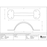 This is an image showing From The Anvil - External Beeswax 8" Bean D Handle available from trade door handles, quick delivery and discounted prices