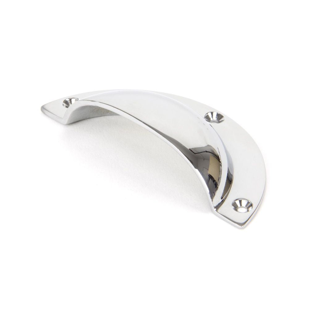 This is an image showing From The Anvil - Polished Chrome 4" Plain Drawer Pull available from trade door handles, quick delivery and discounted prices