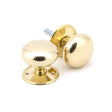 This is an image of From The Anvil - Polished Brass 57mm Mushroom Mortice/Rim Knob Set available to order from T.H Wiggans Architectural Ironmongery in Kendal, quick delivery and discounted prices.