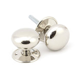 This is an image of From The Anvil - Polished Nickel 57mm Mushroom Mortice/Rim Knob Set available to order from T.H Wiggans Architectural Ironmongery in Kendal, quick delivery and discounted prices.