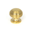 This is an image showing From The Anvil - Polished Brass Beehive Cabinet Knob 30mm available from T.H Wiggans Architectural Ironmongery in Kendal, quick delivery and discounted prices