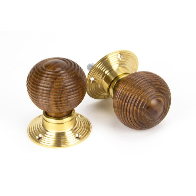 This is an image of From The Anvil - Rosewood and PB Cottage Mortice/Rim Knob Set - Small available to order from T.H Wiggans Architectural Ironmongery in Kendal, quick delivery and discounted prices.