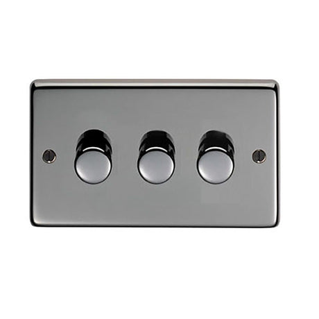 This is an image showing From The Anvil - BN Triple LED Dimmer Switch available from T.H Wiggans Architectural Ironmongery in Kendal, quick delivery and discounted prices
