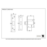 This is an image showing From The Anvil - PVD 3" 5 Lever BS Deadlock available from T.H Wiggans Architectural Ironmongery in Kendal, quick delivery and discounted prices