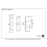 This is an image showing From The Anvil - PVD 2.5" 5 Lever BS Deadlock KA available from T.H Wiggans Architectural Ironmongery in Kendal, quick delivery and discounted prices