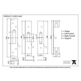 This is an image showing From The Anvil - Black 1/2" Euro Dead Lock Rebate Kit available from T.H Wiggans Architectural Ironmongery in Kendal, quick delivery and discounted prices