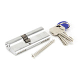This is an image showing From The Anvil - Satin Chrome 35/45 Euro Cylinder available from T.H Wiggans Architectural Ironmongery in Kendal, quick delivery and discounted prices