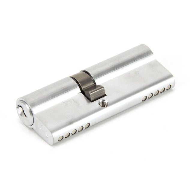 This is an image showing From The Anvil - Satin Chrome 35/45 Euro Cylinder available from T.H Wiggans Architectural Ironmongery in Kendal, quick delivery and discounted prices