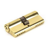 This is an image showing From The Anvil - Lacquered Brass 35/35 Euro Cylinder available from T.H Wiggans Architectural Ironmongery in Kendal, quick delivery and discounted prices