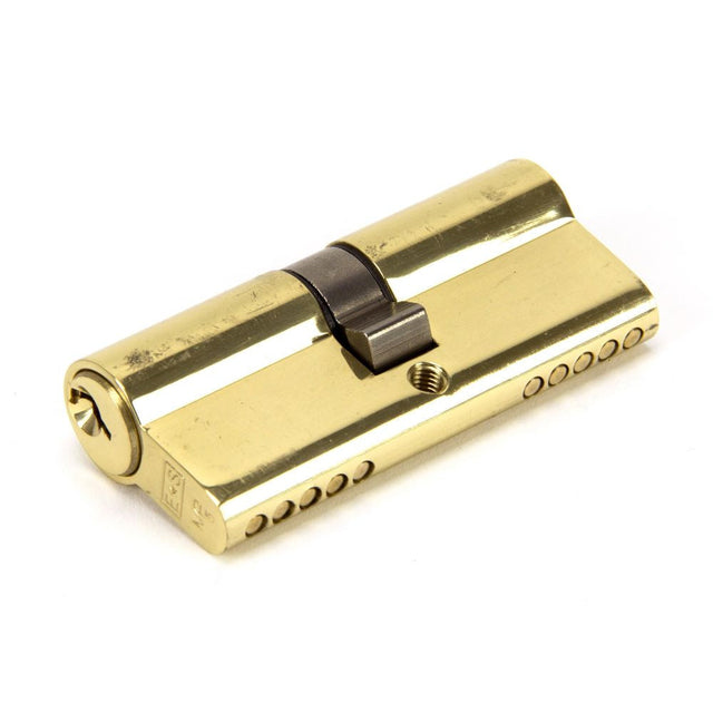This is an image showing From The Anvil - Lacquered Brass 35/35 Euro Cylinder available from T.H Wiggans Architectural Ironmongery in Kendal, quick delivery and discounted prices