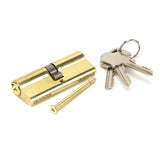 This is an image showing From The Anvil - Lacquered Brass 40/40 Euro Cylinder available from T.H Wiggans Architectural Ironmongery in Kendal, quick delivery and discounted prices