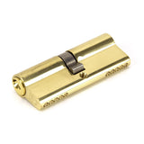 This is an image showing From The Anvil - Lacquered Brass 40/40 Euro Cylinder available from T.H Wiggans Architectural Ironmongery in Kendal, quick delivery and discounted prices