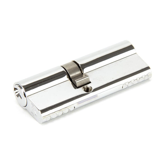 This is an image showing From The Anvil - Polished Chrome 35/45 Euro Cylinder available from T.H Wiggans Architectural Ironmongery in Kendal, quick delivery and discounted prices