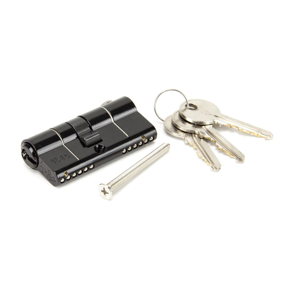 This is an image showing From The Anvil - Black 30/35 6pin Euro Cylinder available from T.H Wiggans Architectural Ironmongery in Kendal, quick delivery and discounted prices