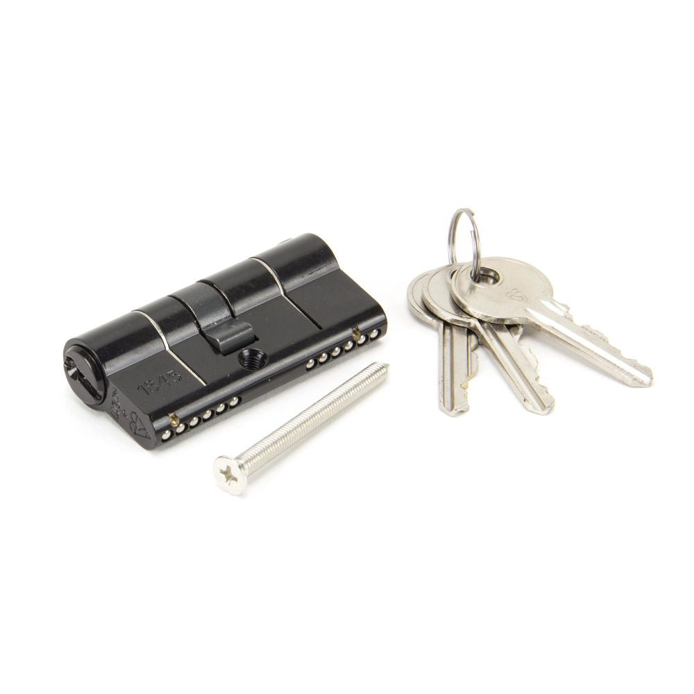 This is an image showing From The Anvil - Black 30/35 6pin Euro Cylinder KA available from T.H Wiggans Architectural Ironmongery in Kendal, quick delivery and discounted prices