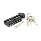 This is an image showing From The Anvil - Black 30T/35 6pin Euro Cylinder/Thumbturn available from T.H Wiggans Architectural Ironmongery in Kendal, quick delivery and discounted prices