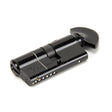 This is an image showing From The Anvil - Black 30T/35 6pin Euro Cylinder/Thumbturn available from T.H Wiggans Architectural Ironmongery in Kendal, quick delivery and discounted prices