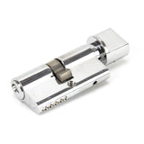 This is an image showing From The Anvil - Polished Chrome 30/30 Euro Cylinder/Thumbturn available from T.H Wiggans Architectural Ironmongery in Kendal, quick delivery and discounted prices