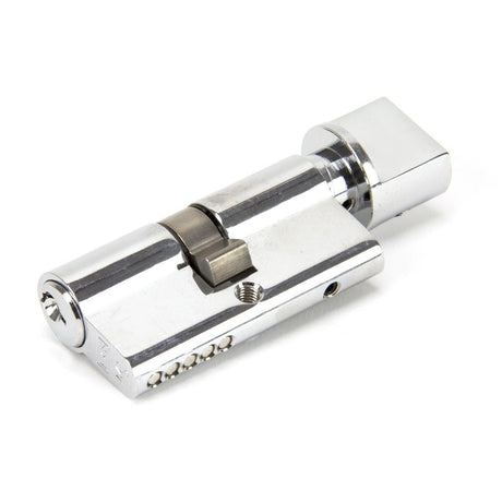 This is an image showing From The Anvil - Polished Chrome 30/30 Euro Cylinder/Thumbturn available from T.H Wiggans Architectural Ironmongery in Kendal, quick delivery and discounted prices