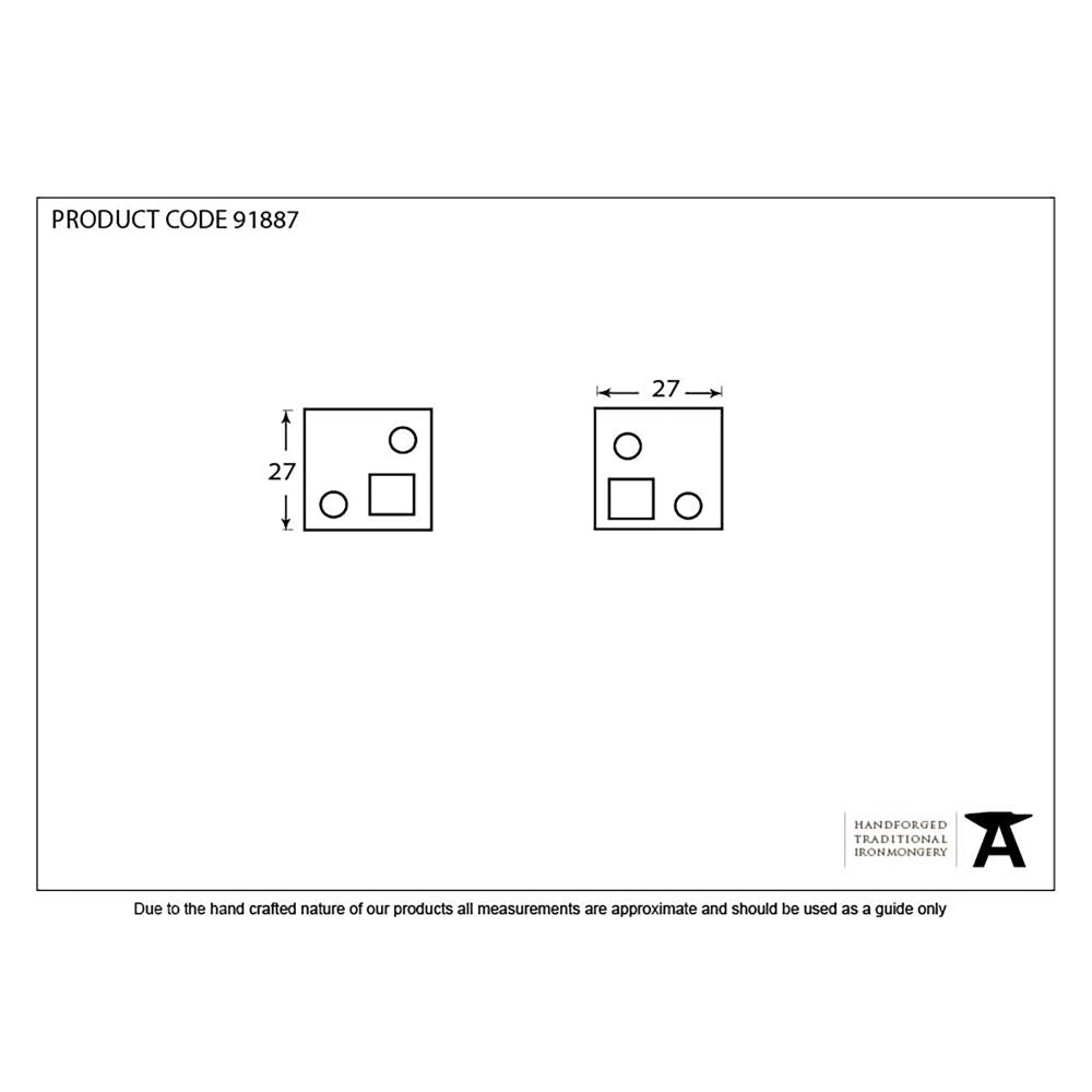 This is an image showing From The Anvil - SS Corner Shoot Bolt Keeps (PR) available from T.H Wiggans Architectural Ironmongery in Kendal, quick delivery and discounted prices