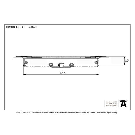 This is an image showing From The Anvil - BZP Excal - Gearbox 25mm Backset (No Claws) available from T.H Wiggans Architectural Ironmongery in Kendal, quick delivery and discounted prices