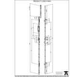 This is an image showing From The Anvil - BZP LH French Lock Kit for 1997 to 2140mm - No Slave Handle available from T.H Wiggans Architectural Ironmongery in Kendal, quick delivery and discounted prices