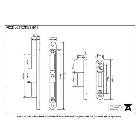 This is an image showing From The Anvil - Bright Zinc Plated Espag Plain Keep Set available from T.H Wiggans Architectural Ironmongery in Kendal, quick delivery and discounted prices