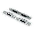 This is an image showing From The Anvil - Bright Zinc Plated Espag Plain Keep Set available from T.H Wiggans Architectural Ironmongery in Kendal, quick delivery and discounted prices