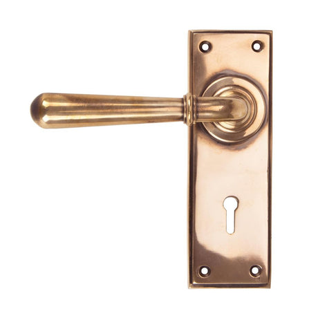 This is an image of From The Anvil - Polished Bronze Newbury Lever Lock Set available to order from T.H Wiggans Architectural Ironmongery in Kendal, quick delivery and discounted prices.