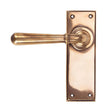 This is an image of From The Anvil - Polished Bronze Newbury Lever Latch Set available to order from T.H Wiggans Architectural Ironmongery in Kendal, quick delivery and discounted prices.