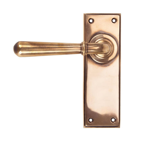 This is an image of From The Anvil - Polished Bronze Newbury Lever Latch Set available to order from T.H Wiggans Architectural Ironmongery in Kendal, quick delivery and discounted prices.