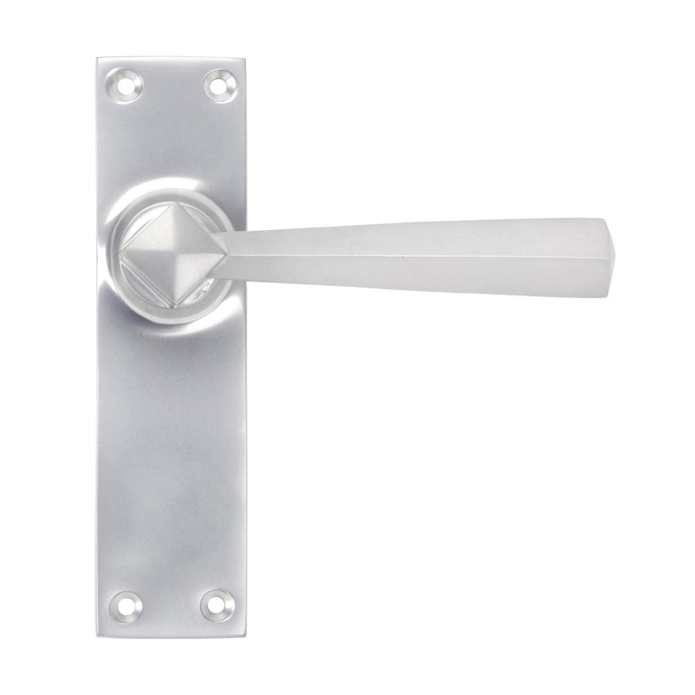 This is an image of From The Anvil - Satin Chrome Straight Lever Latch Set available to order from T.H Wiggans Architectural Ironmongery in Kendal, quick delivery and discounted prices.