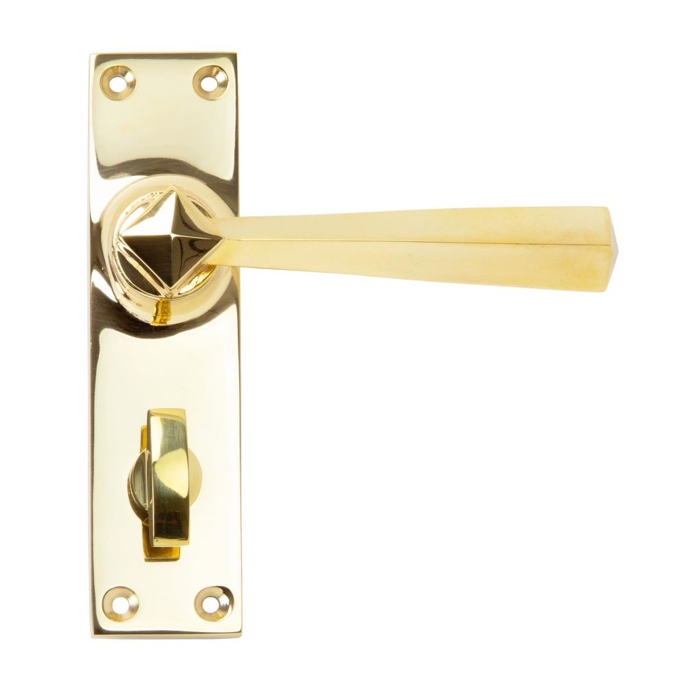 This is an image of From The Anvil - Polished Brass Straight Lever Bathroom Set available to order from T.H Wiggans Architectural Ironmongery in Kendal, quick delivery and discounted prices.