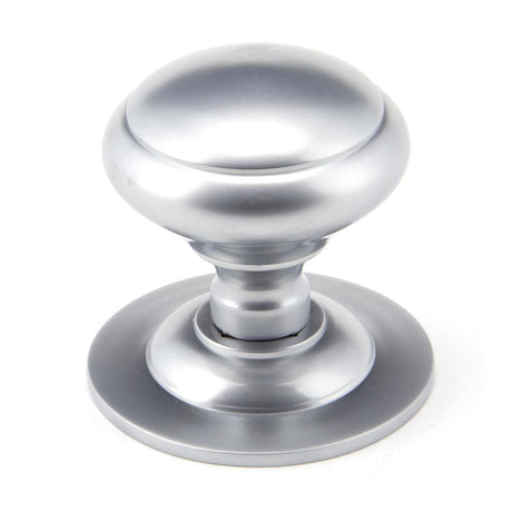 This is an image of From The Anvil - Satin Chrome Round Centre Door Knob available to order from T.H Wiggans Architectural Ironmongery in Kendal, quick delivery and discounted prices.