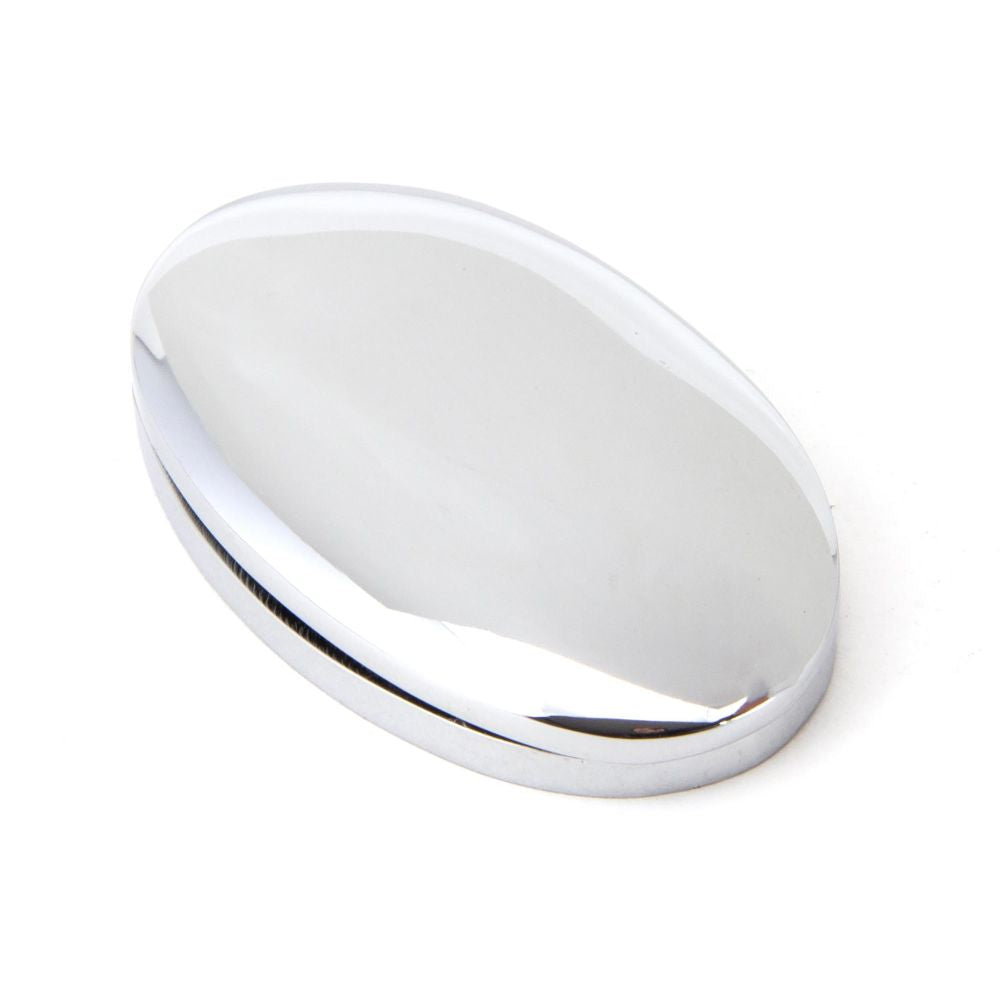 This is an image of From The Anvil - Polished Chrome Oval Escutcheon & Cover available to order from T.H Wiggans Architectural Ironmongery in Kendal, quick delivery and discounted prices.