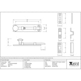 This is an image showing From The Anvil - Aged Brass 4" Universal Bolt available from trade door handles, quick delivery and discounted prices