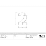 This is an image showing From The Anvil - Aged Bronze Numeral 2 available from trade door handles, quick delivery and discounted prices