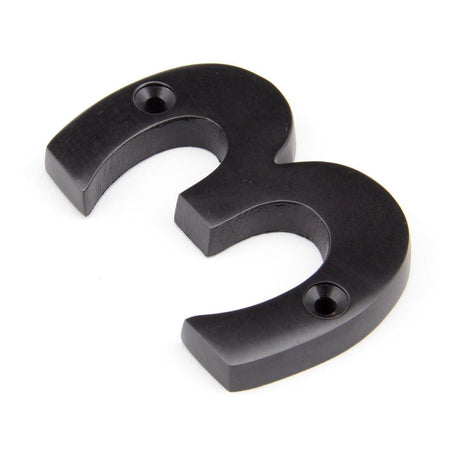 This is an image of From The Anvil - Aged Bronze Numeral 3 available to order from T.H Wiggans Architectural Ironmongery in Kendal, quick delivery and discounted prices.