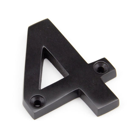 This is an image of From The Anvil - Aged Bronze Numeral 4 available to order from T.H Wiggans Architectural Ironmongery in Kendal, quick delivery and discounted prices.