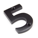 This is an image of From The Anvil - Aged Bronze Numeral 5 available to order from T.H Wiggans Architectural Ironmongery in Kendal, quick delivery and discounted prices.