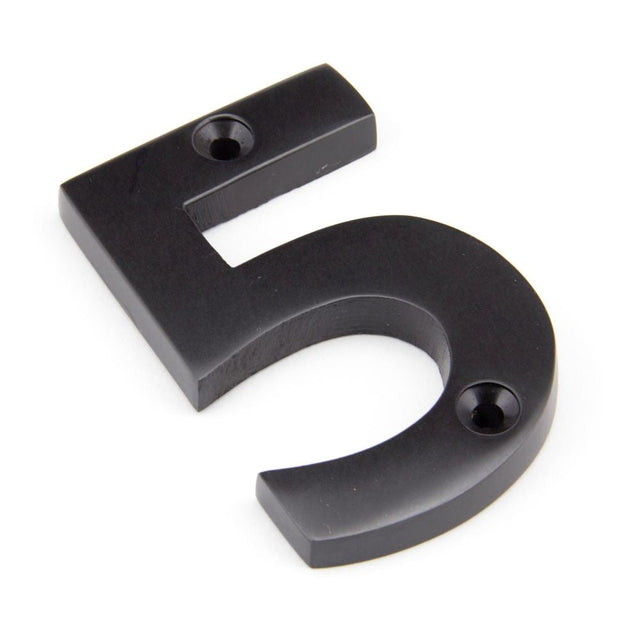 This is an image of From The Anvil - Aged Bronze Numeral 5 available to order from T.H Wiggans Architectural Ironmongery in Kendal, quick delivery and discounted prices.