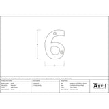 This is an image showing From The Anvil - Aged Bronze Numeral 6 available from trade door handles, quick delivery and discounted prices