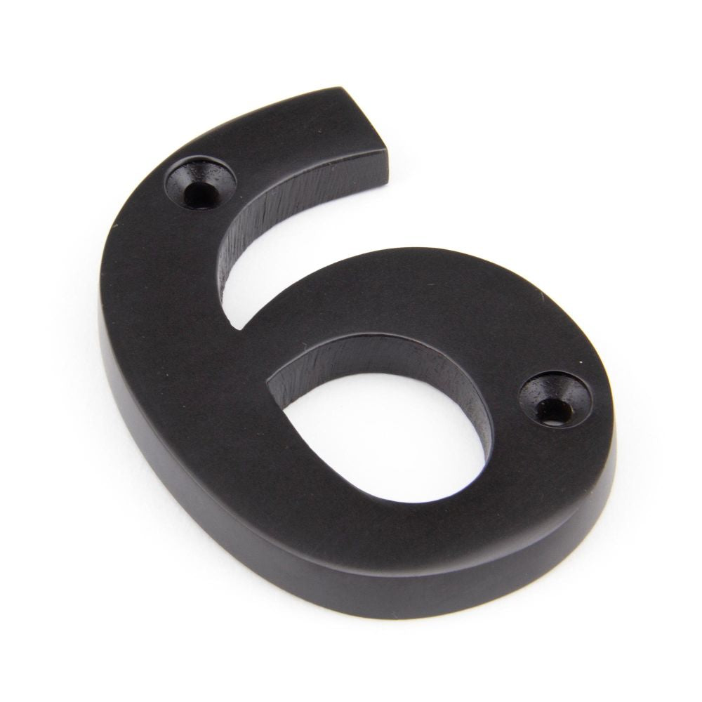 This is an image of From The Anvil - Aged Bronze Numeral 6 available to order from T.H Wiggans Architectural Ironmongery in Kendal, quick delivery and discounted prices.