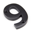 This is an image of From The Anvil - Aged Bronze Numeral 9 available to order from T.H Wiggans Architectural Ironmongery in Kendal, quick delivery and discounted prices.