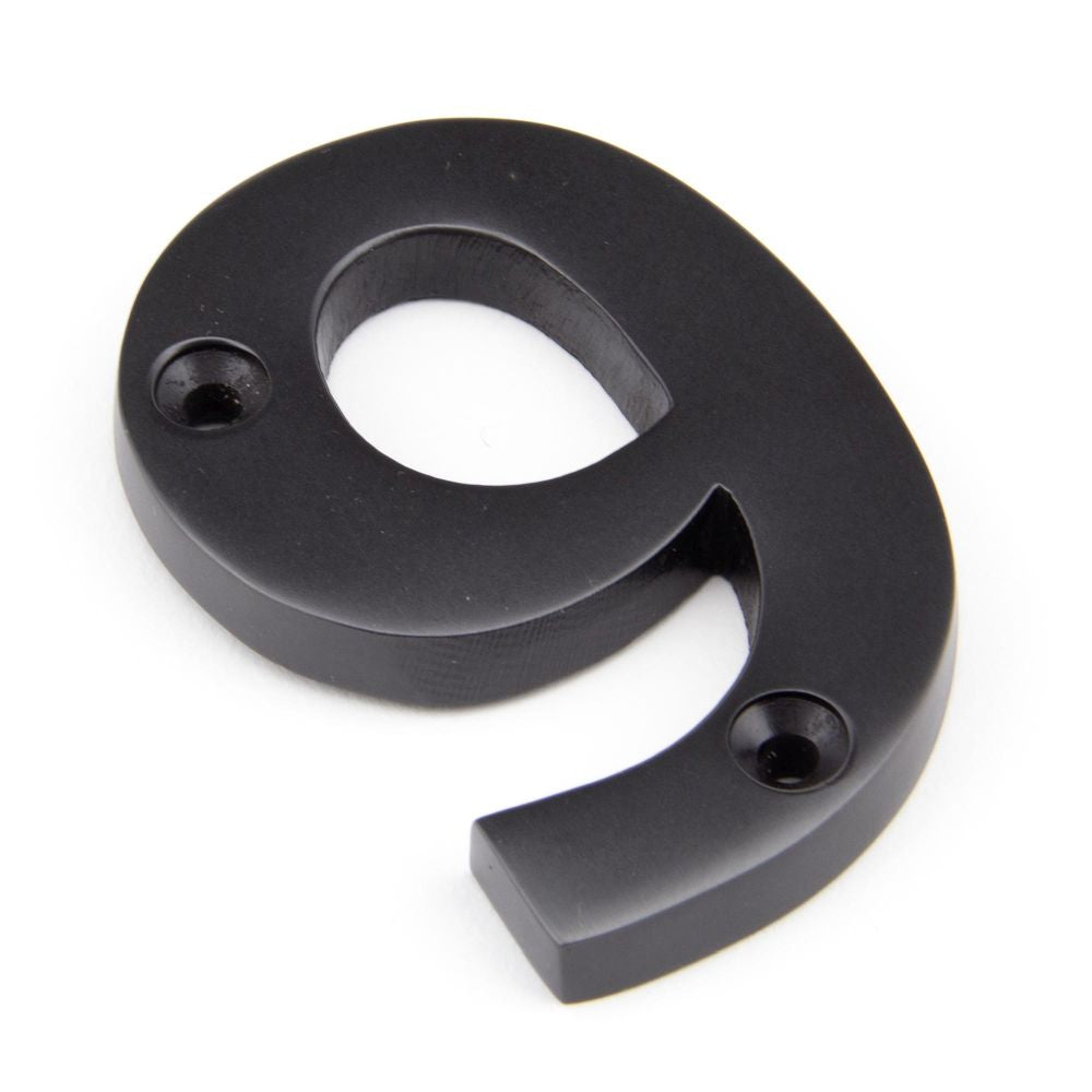 This is an image of From The Anvil - Aged Bronze Numeral 9 available to order from T.H Wiggans Architectural Ironmongery in Kendal, quick delivery and discounted prices.