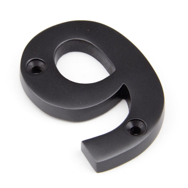 This is an image of From The Anvil - Aged Bronze Numeral 9 available to order from T.H Wiggans Architectural Ironmongery in Kendal, quick delivery and discounted prices.