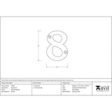 This is an image showing From The Anvil - Polished Bronze Numeral 8 available from trade door handles, quick delivery and discounted prices