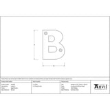 This is an image showing From The Anvil - Aged Bronze Letter B available from trade door handles, quick delivery and discounted prices